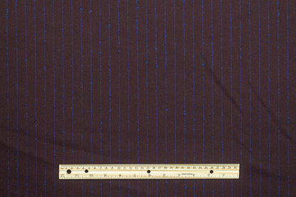 Purple and Blue Striped Italian Wool - Prime Fabrics