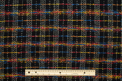Black Multicolor Wool Tweed - Prime Fabrics