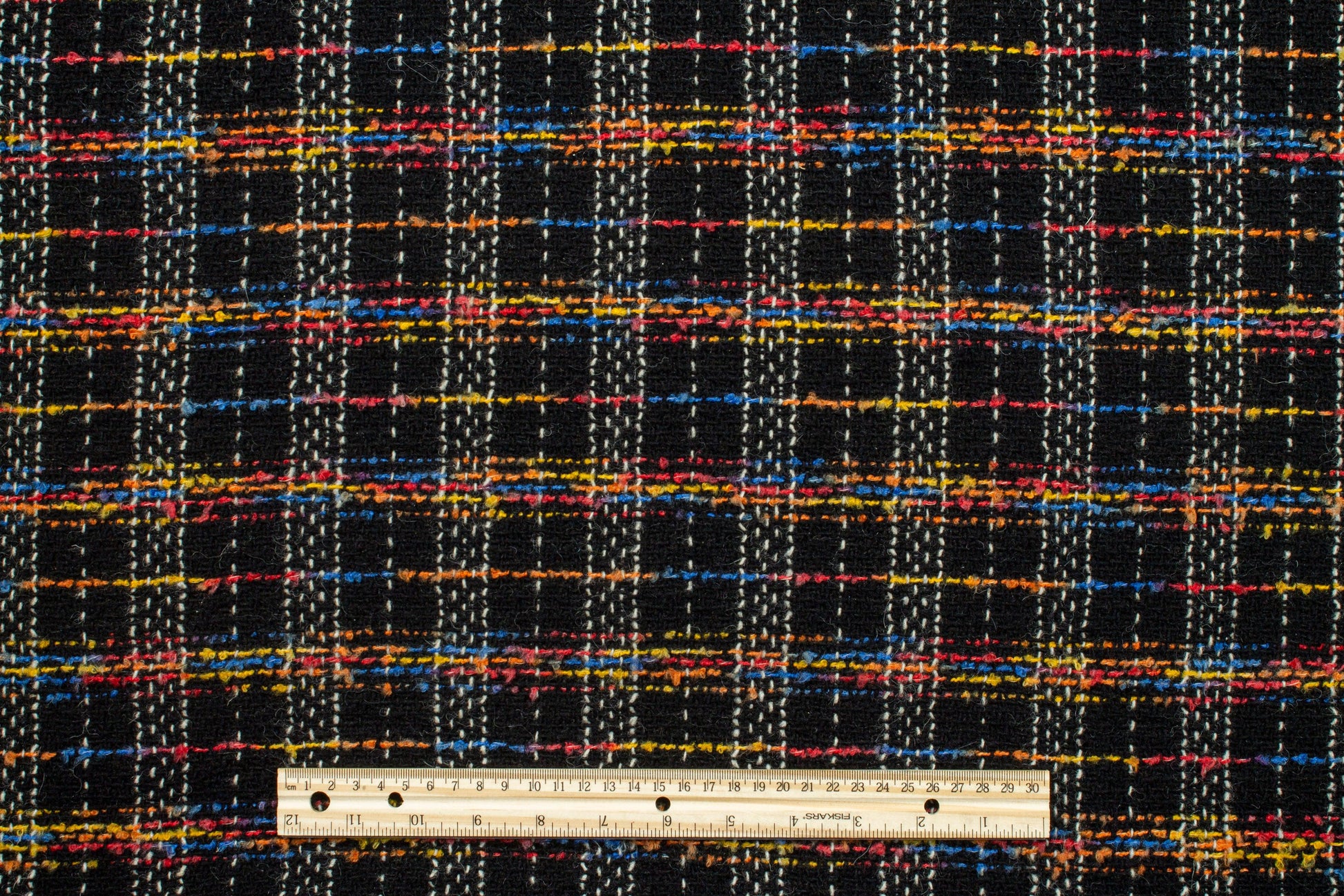 Black Multicolor Wool Tweed - Prime Fabrics