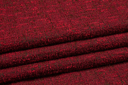 Maroon and Black Italian Wool Boucle - Prime Fabrics