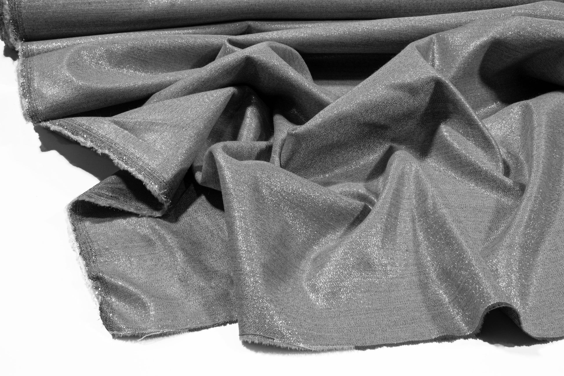 Metallic Silver Italian Wool Suiting - Prime Fabrics