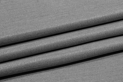 Metallic Silver Italian Wool Suiting - Prime Fabrics