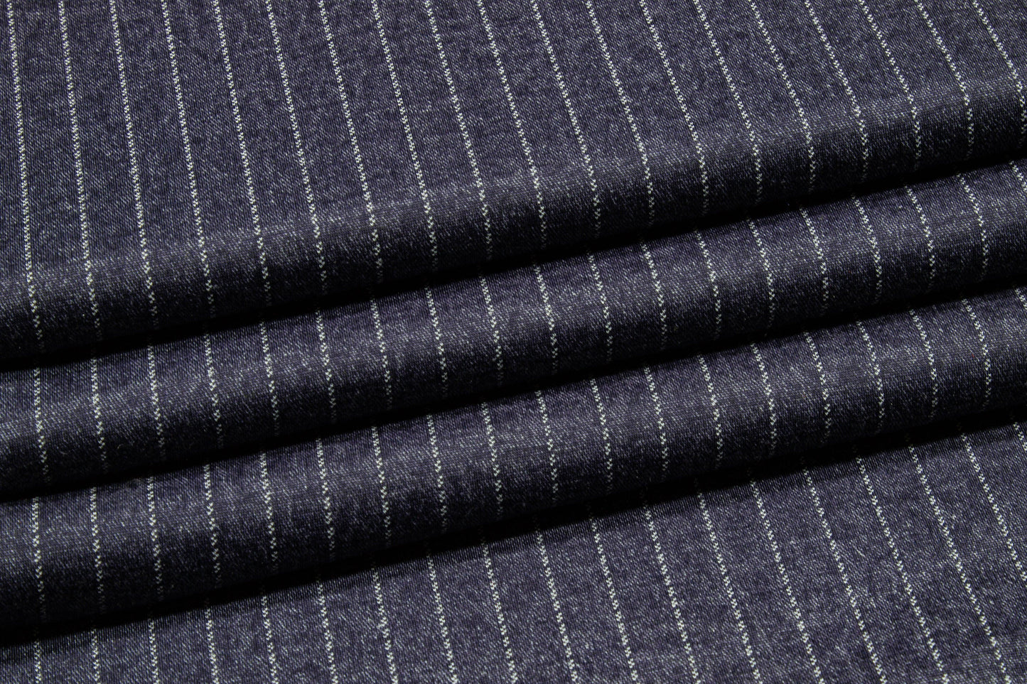 Blue Gray Pin Stripe Suiting - Prime Fabrics
