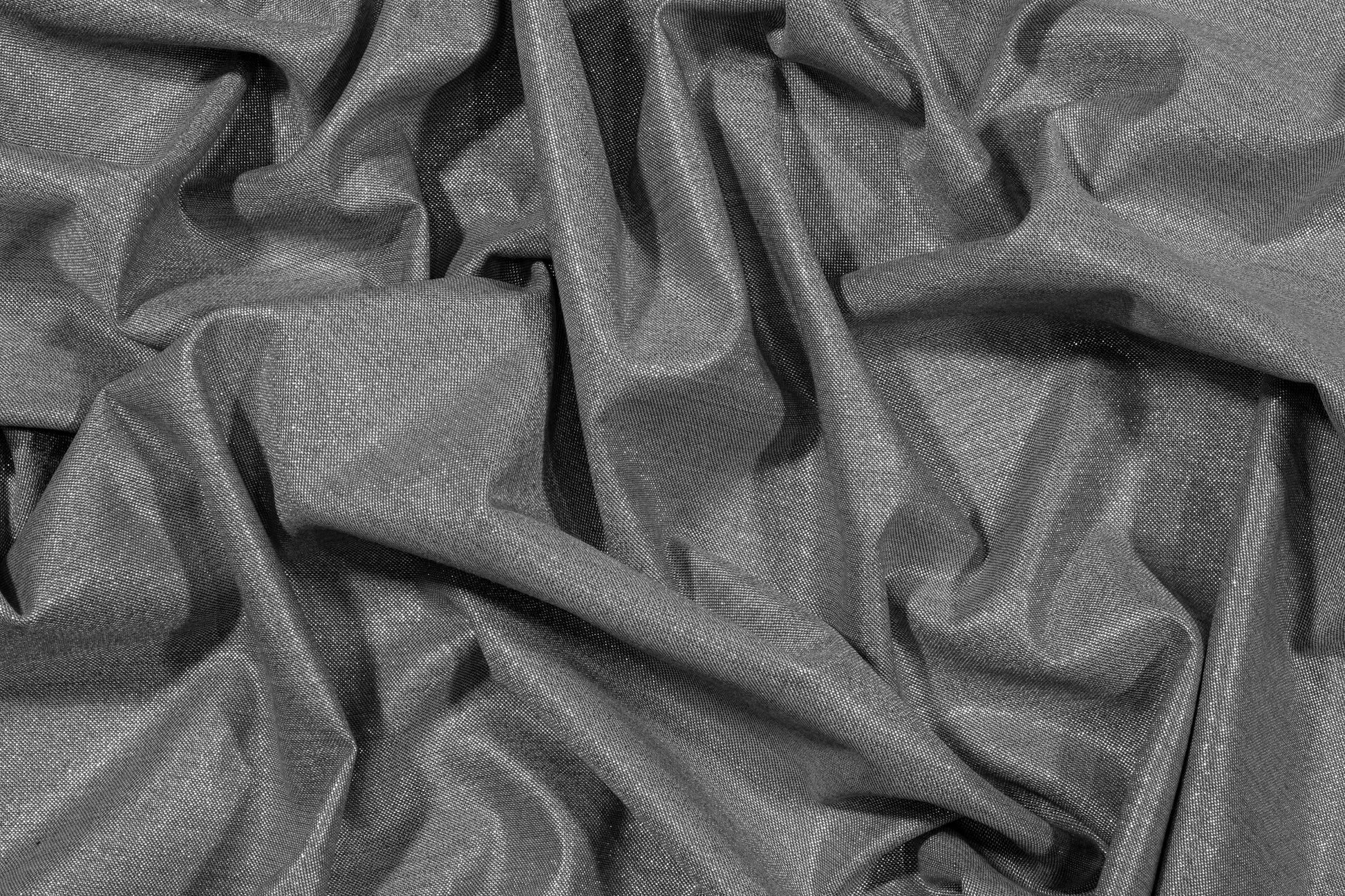 Metallic Silver Italian Wool Suiting - Prime Fabrics