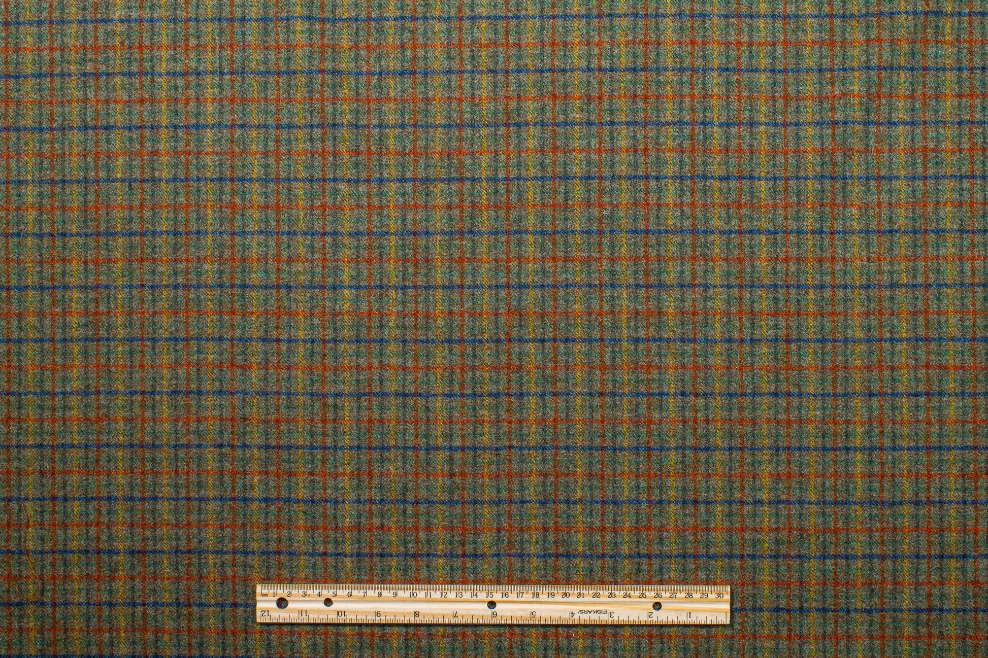 Ralph Lauren - Olive Green Checked Italian Wool Suiting - Prime Fabrics