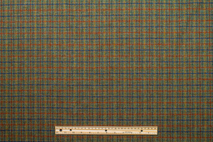 Ralph Lauren - Olive Green Checked Italian Wool Suiting - Prime Fabrics