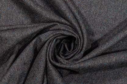 Cool Gray Italian Wool Tweed Suiting - Prime Fabrics