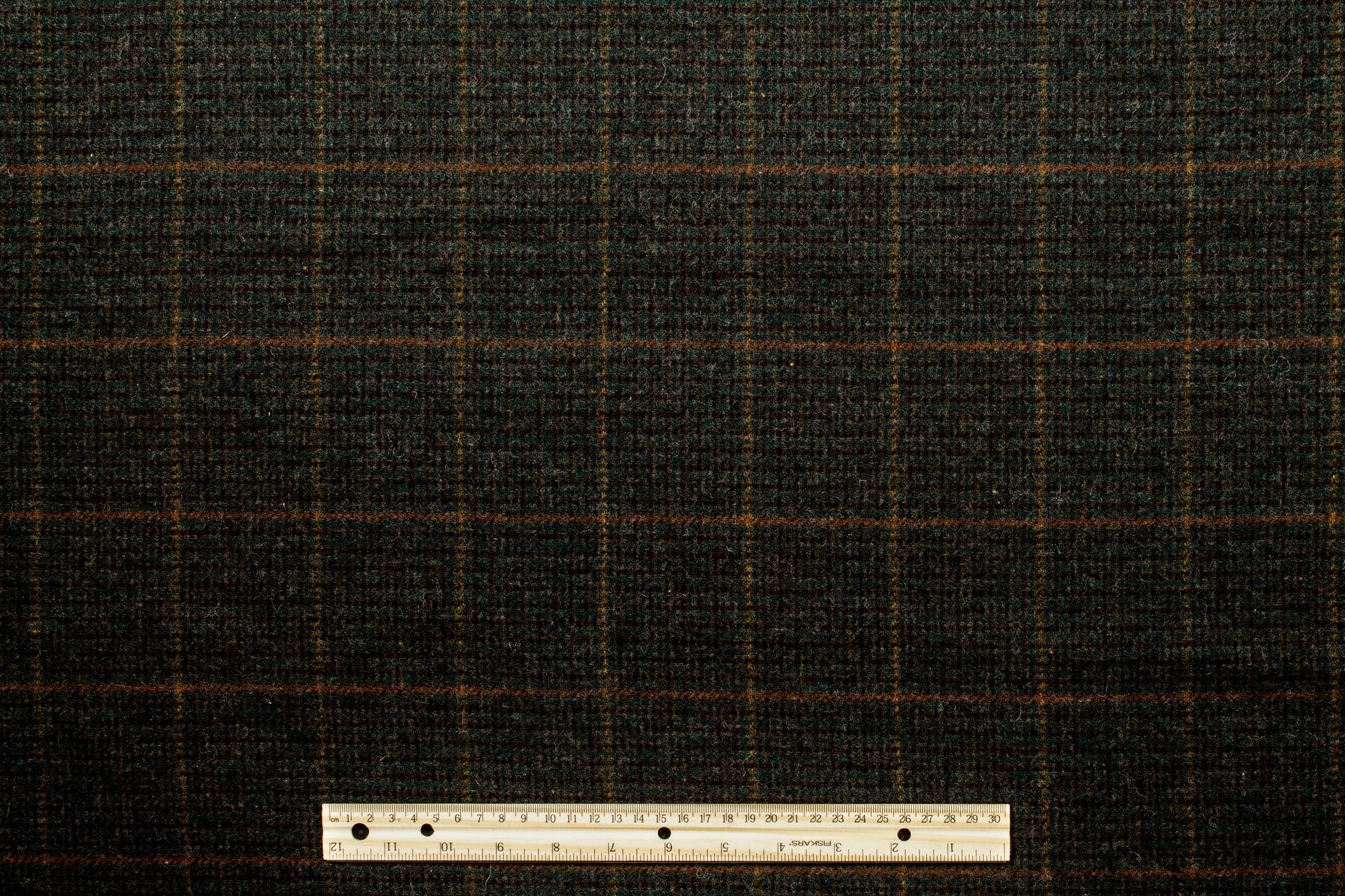 Dark Green Plaid Wool Coating - Prime Fabrics