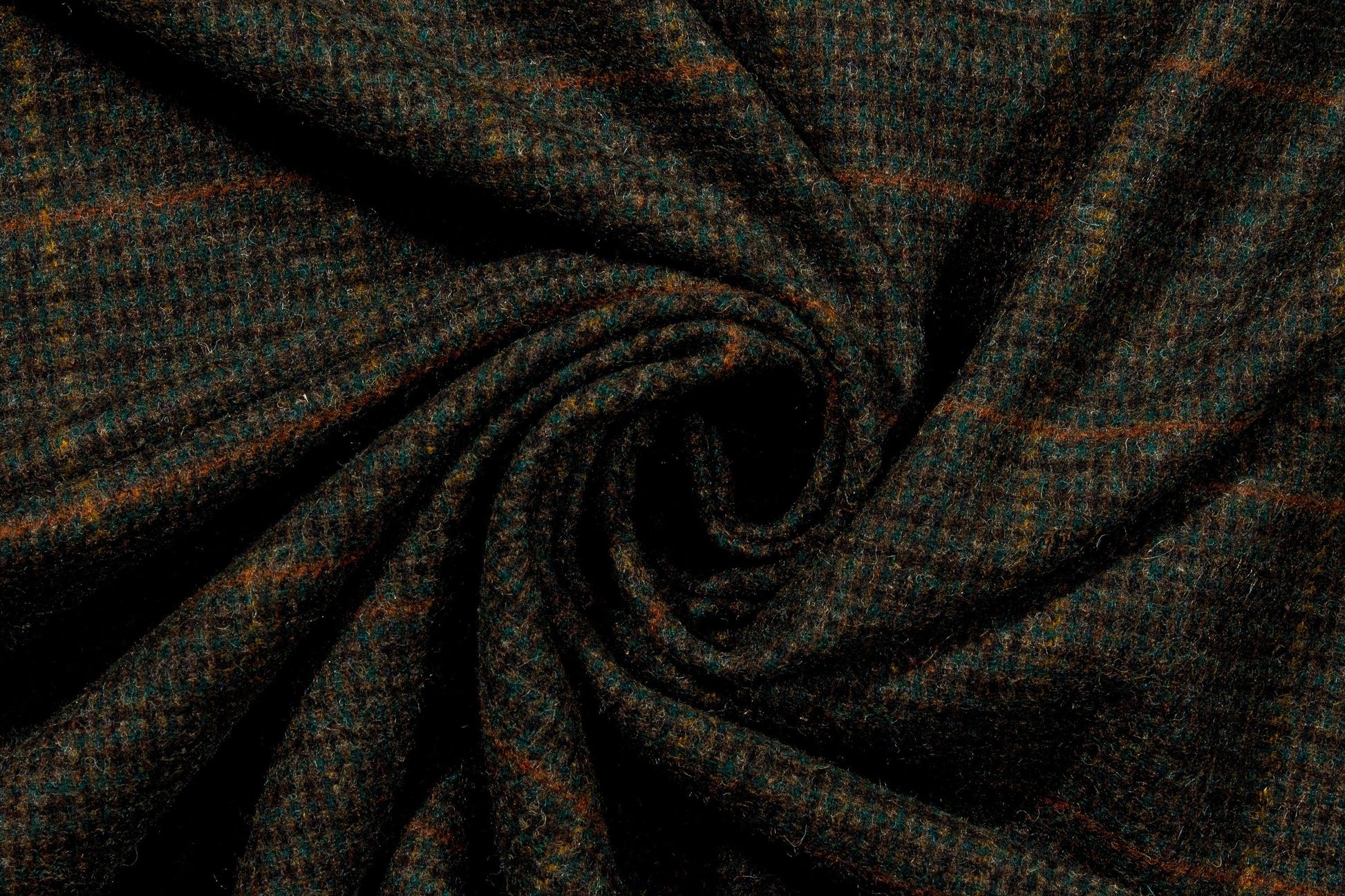 Dark Green Plaid Wool Coating - Prime Fabrics