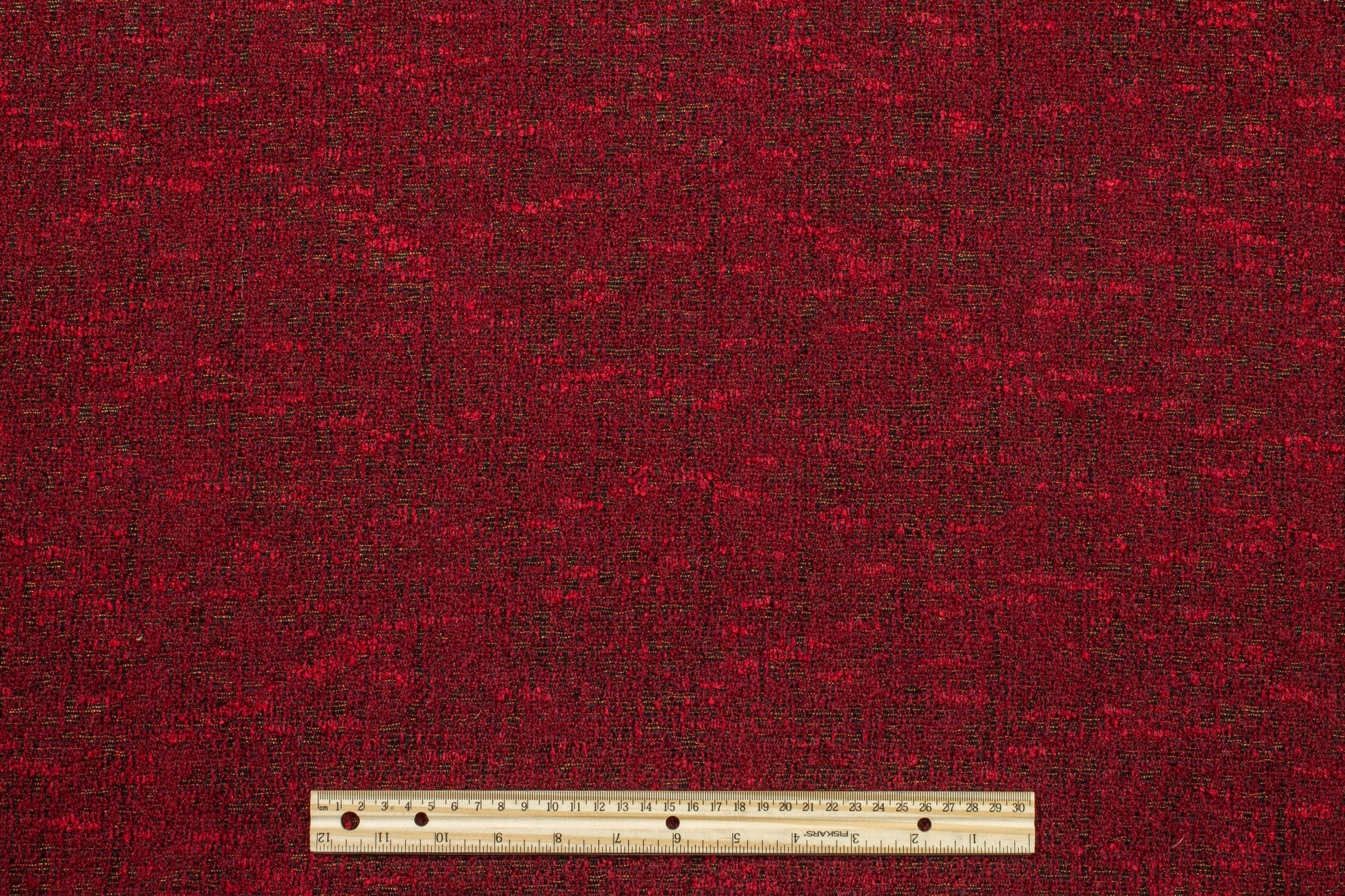 Maroon and Black Italian Wool Boucle - Prime Fabrics