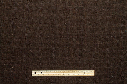 Brown Metallic Subtle Windowpane Italian Wool Tweed - Prime Fabrics