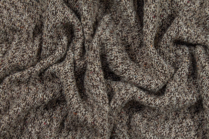 Brown Double Faced Wool Tweed Coating - Prime Fabrics
