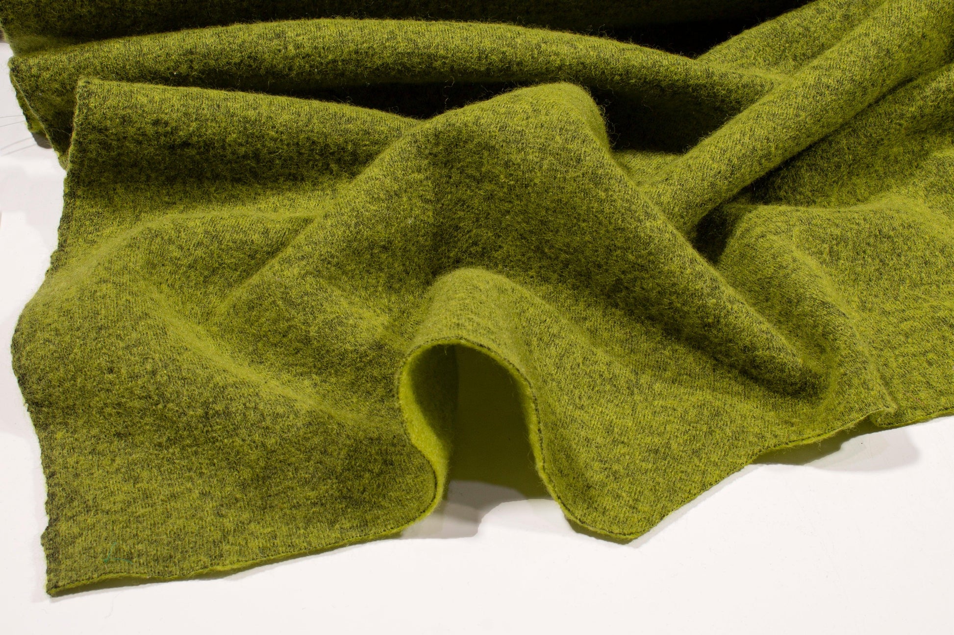 Chartreuse Boiled Wool Blend - Prime Fabrics