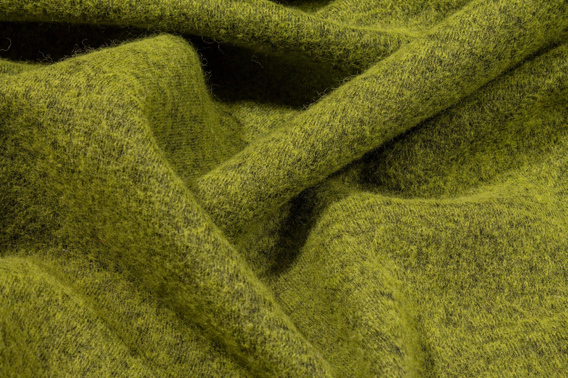 Chartreuse Boiled Wool Blend - Prime Fabrics