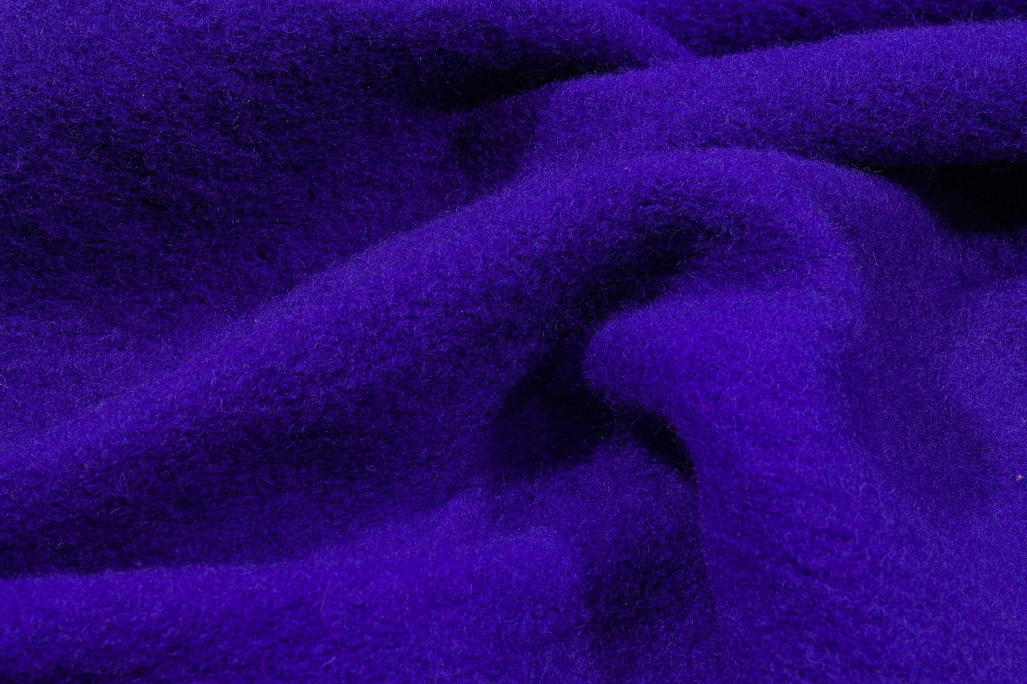 Royal Blue Boiled Wool - Prime Fabrics
