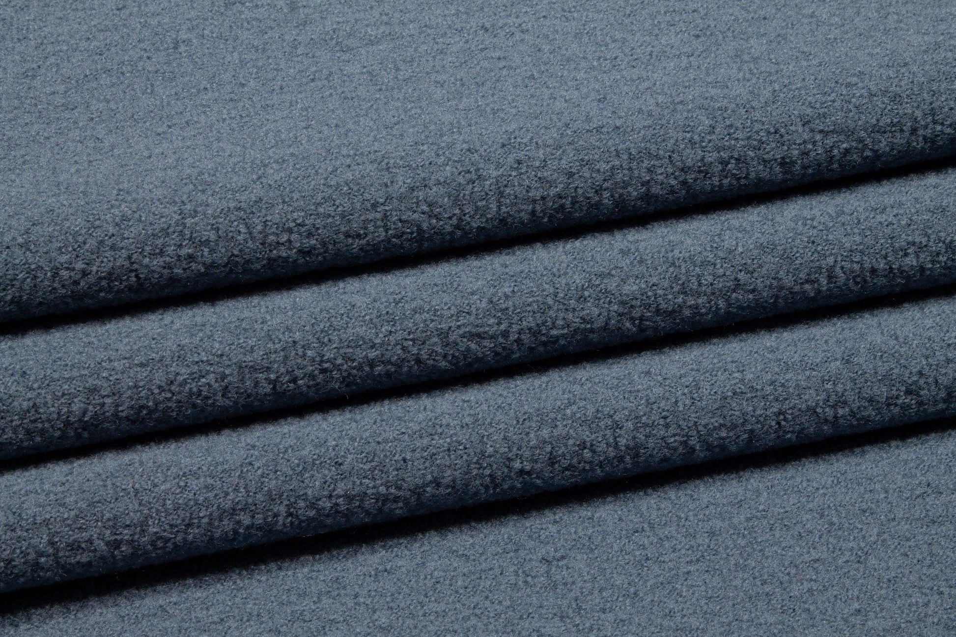 Stone Blue Boiled Wool Coating - Prime Fabrics