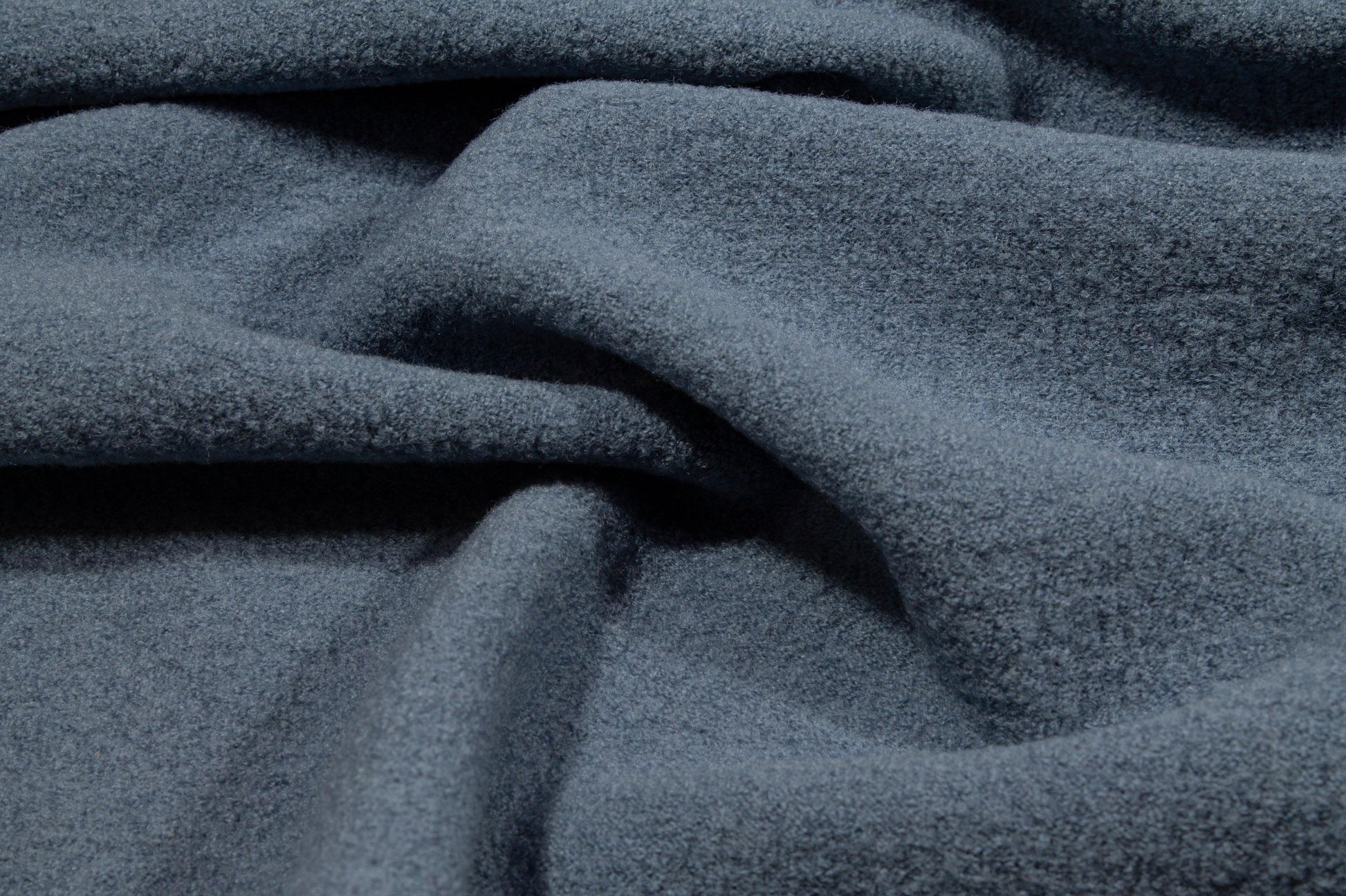 Stone Blue Boiled Wool Coating - Prime Fabrics
