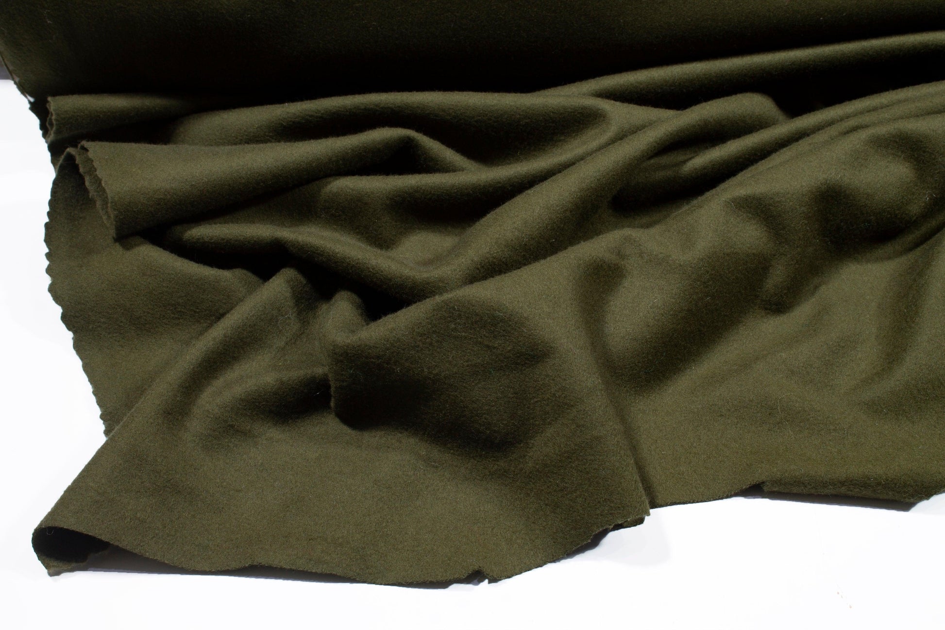 Olive Green Italian Wool Cashmere Blend - Prime Fabrics