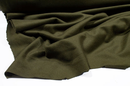 Olive Green Italian Wool Cashmere Blend - Prime Fabrics
