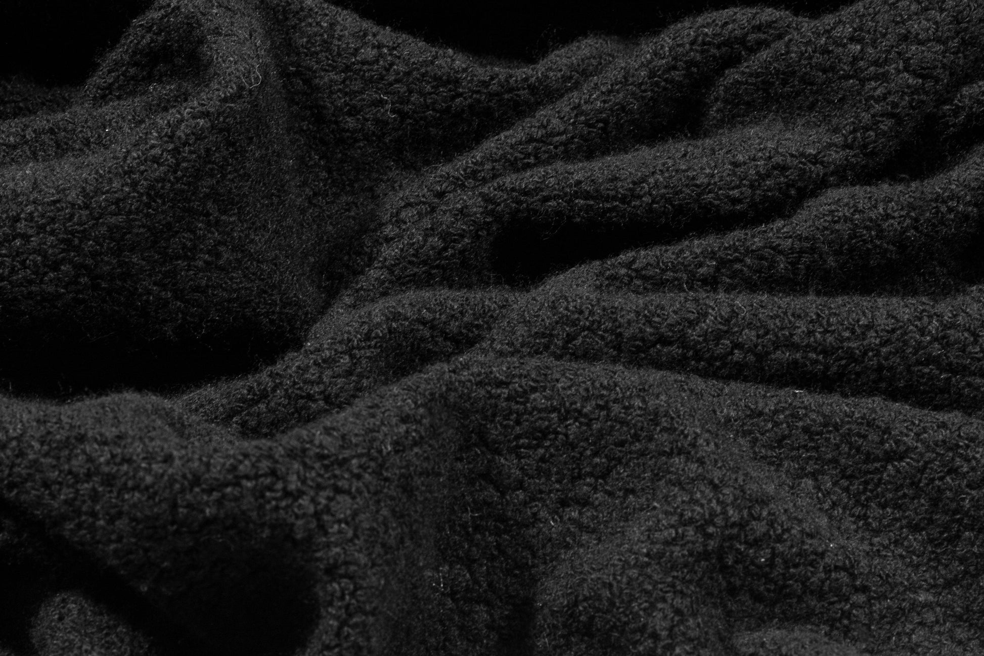 Black Wool Blend Jersey Boucle - Prime Fabrics