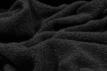Black Wool Blend Jersey Boucle - Prime Fabrics