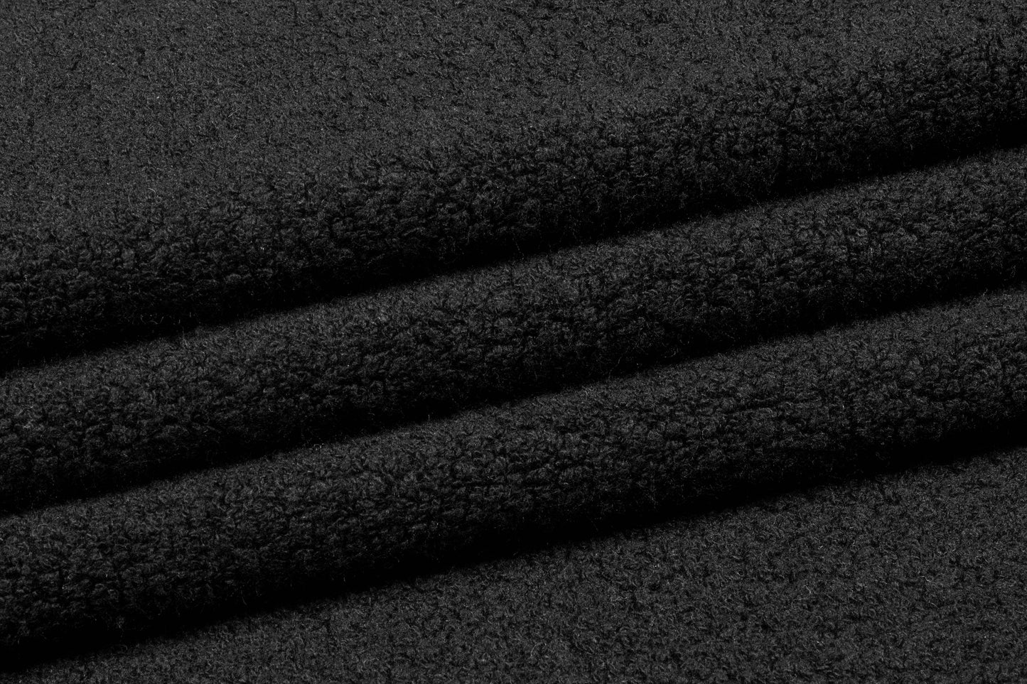Black Wool Blend Jersey Boucle - Prime Fabrics