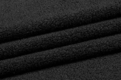 Black Wool Blend Jersey Boucle - Prime Fabrics