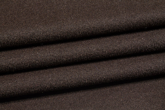 Dark Brown Italian Wool Coating - Prime Fabrics