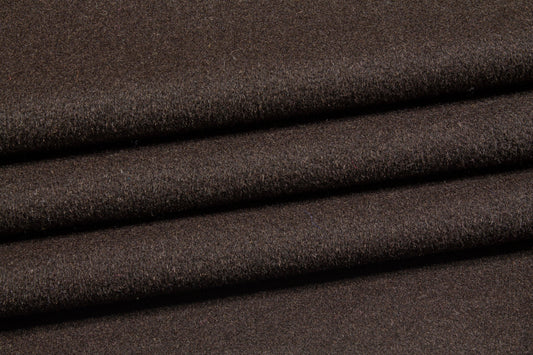 Dark Brown Italian Wool Coating - Prime Fabrics