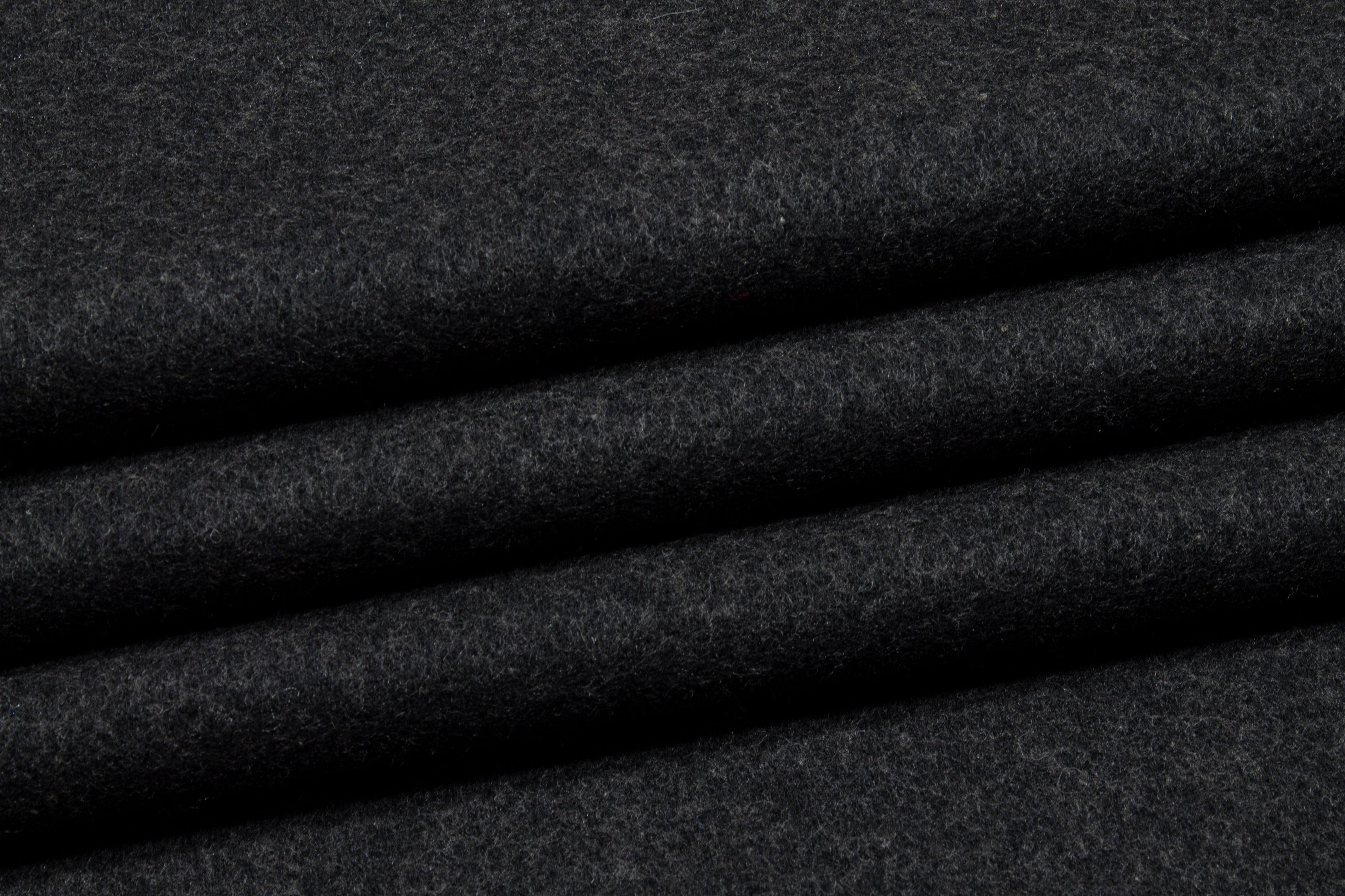 Double Faced Wool Coating - Khaki and Charcoal - Prime Fabrics