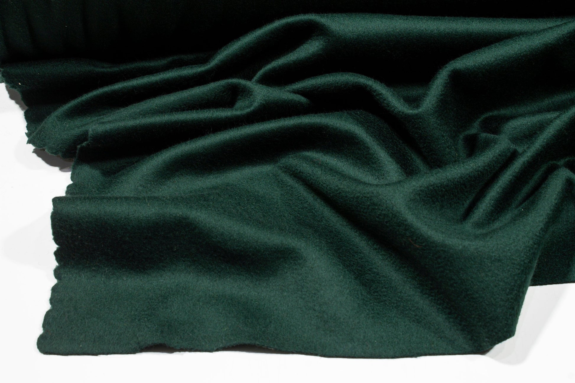 Dark Green Italian Wool Cashmere Blend - Prime Fabrics