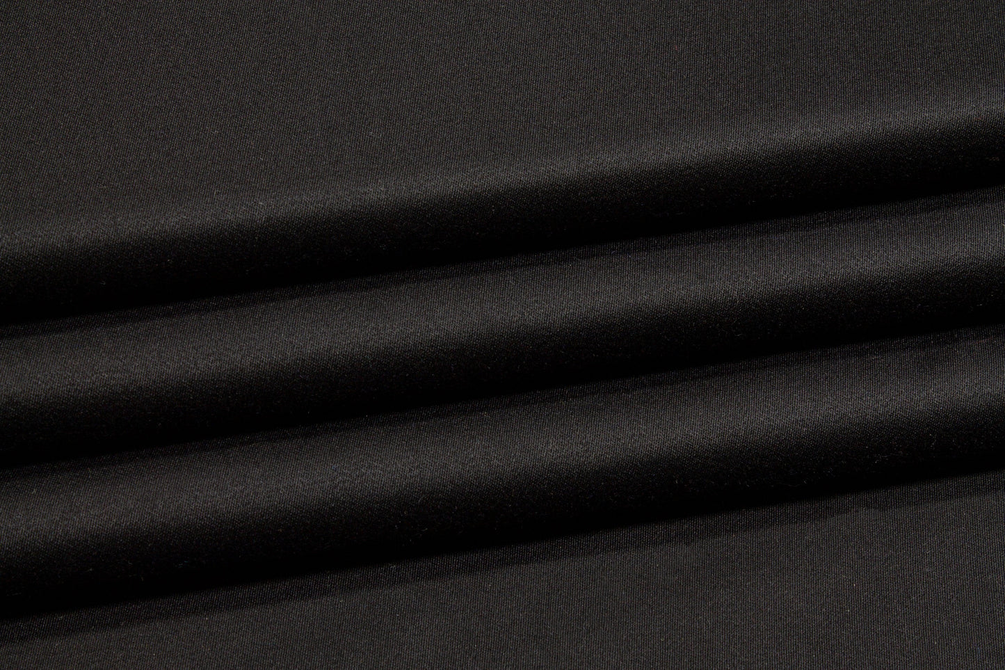 Black Wool Cashmere Blend Sateen - Prime Fabrics