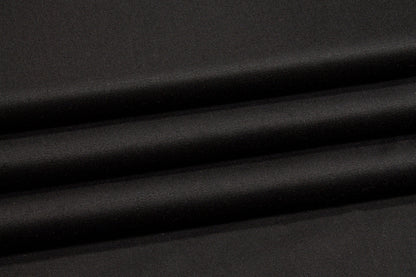 Black Wool Cashmere Blend Sateen - Prime Fabrics