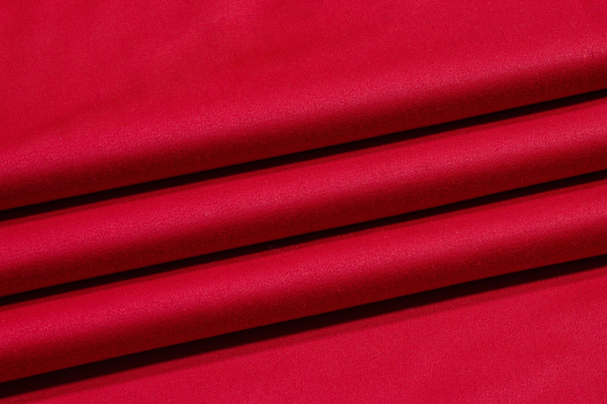 Red Wool Cashmere Blend Sateen - Prime Fabrics