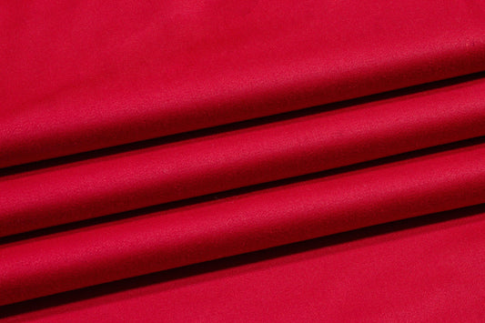 Red Wool Cashmere Blend Sateen - Prime Fabrics