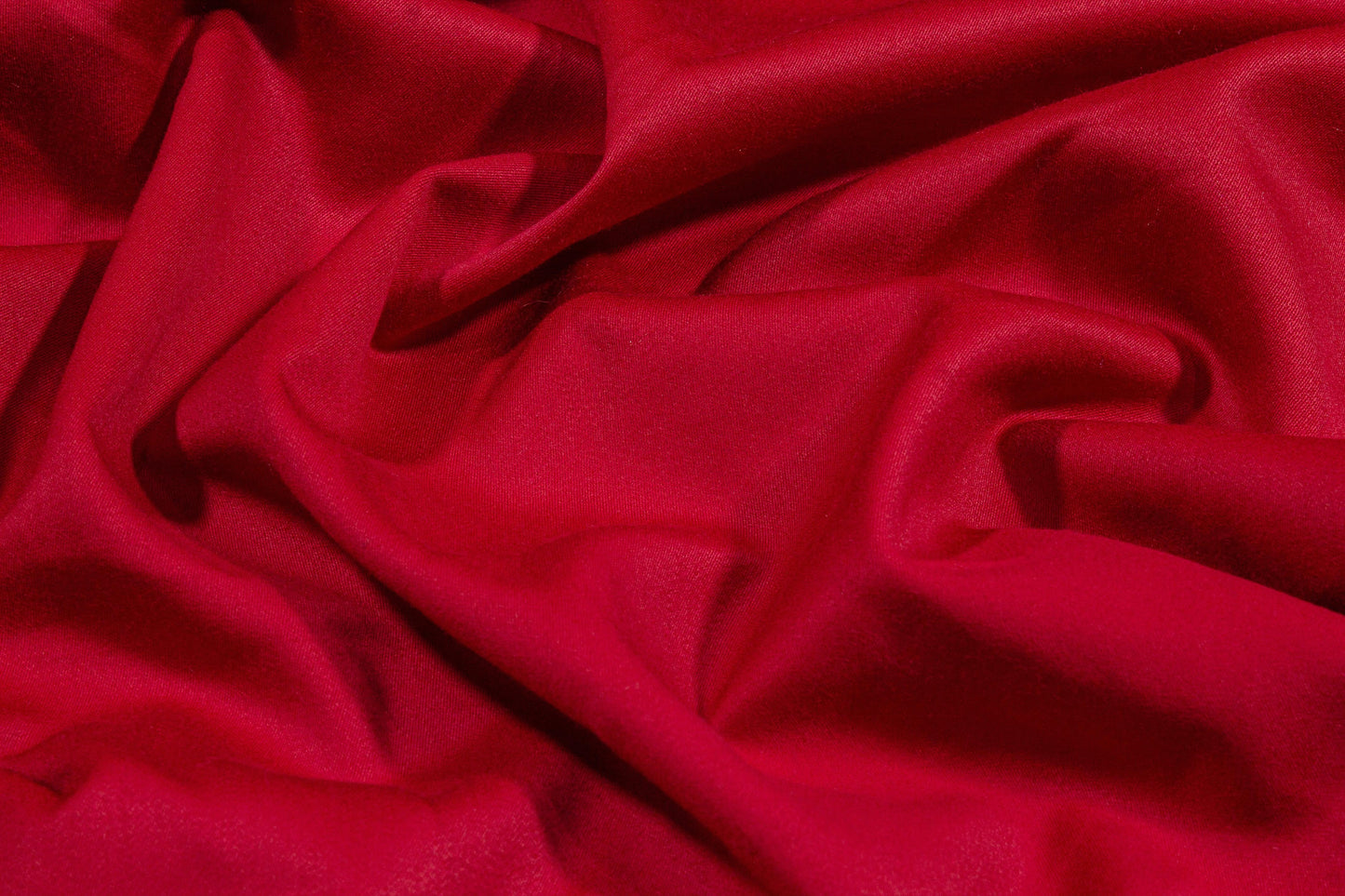 Red Wool Cashmere Blend Sateen - Prime Fabrics