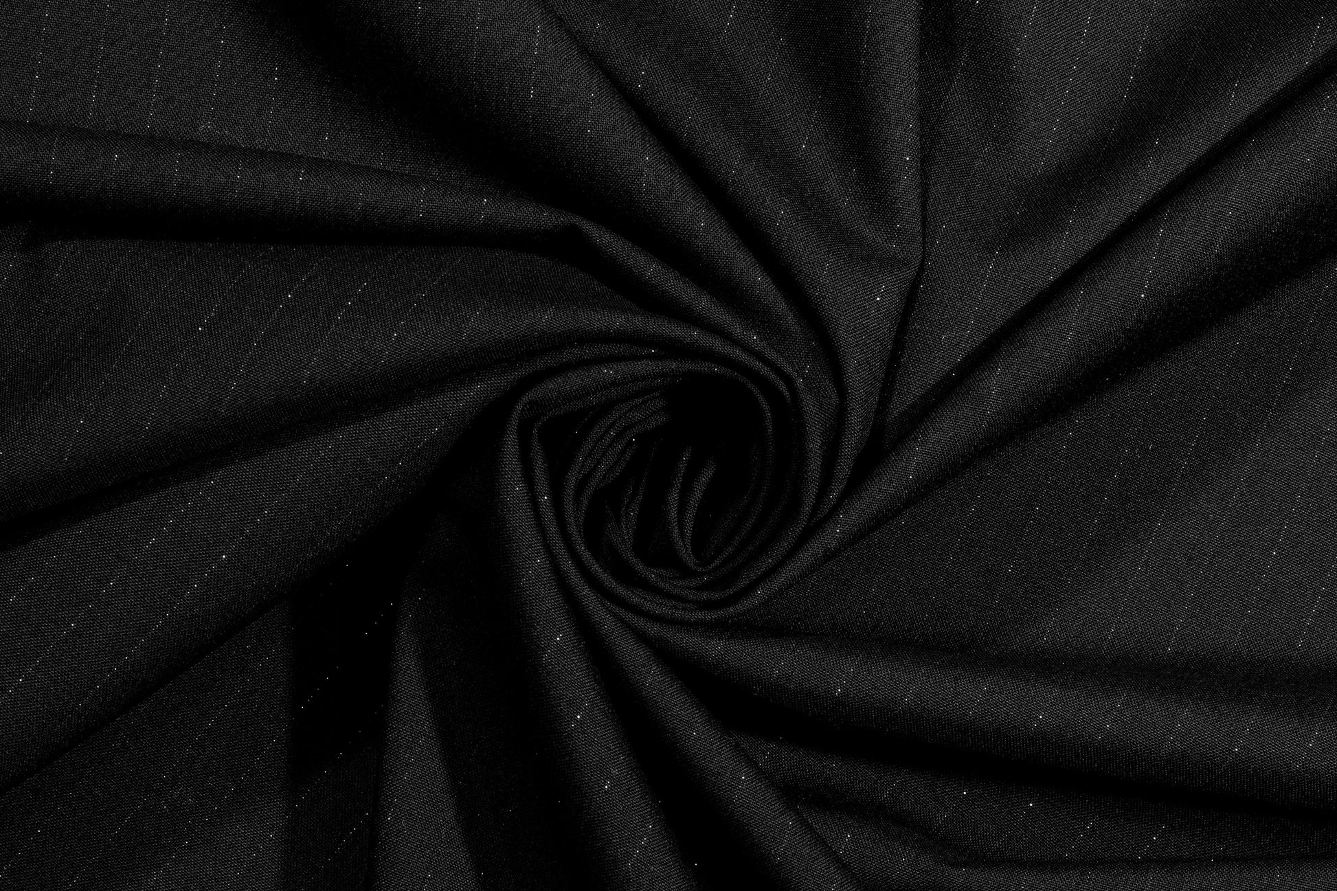 Black Metallic Striped Italian Wool Suiting - Prime Fabrics