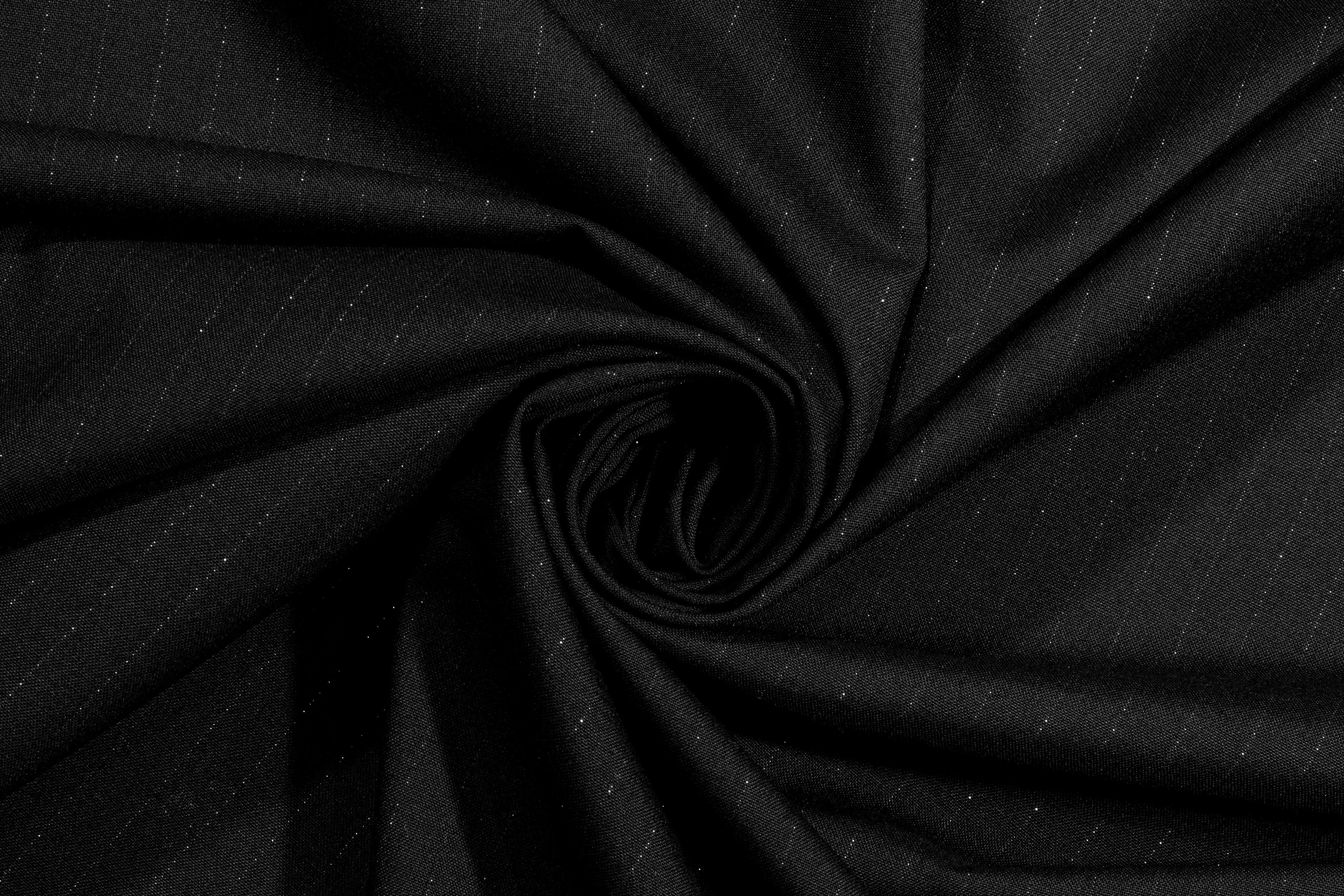 Black Metallic Striped Italian Wool Suiting - Prime Fabrics