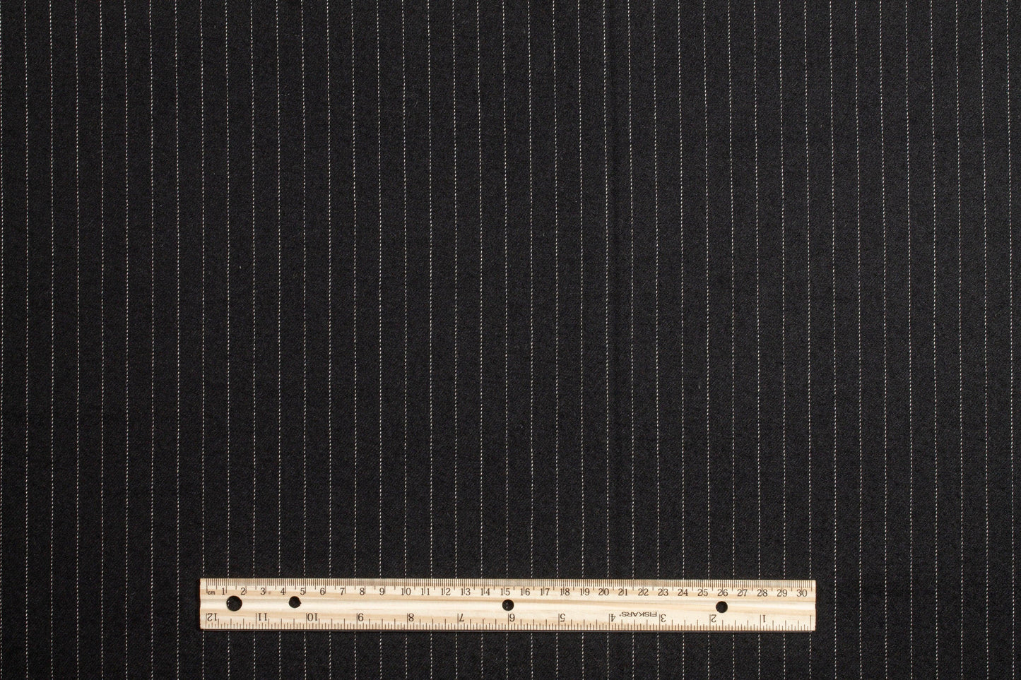 Black and White Italian Wool Flannel Suiting - Prime Fabrics