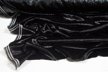 Black Metallic Velvet - Prime Fabrics