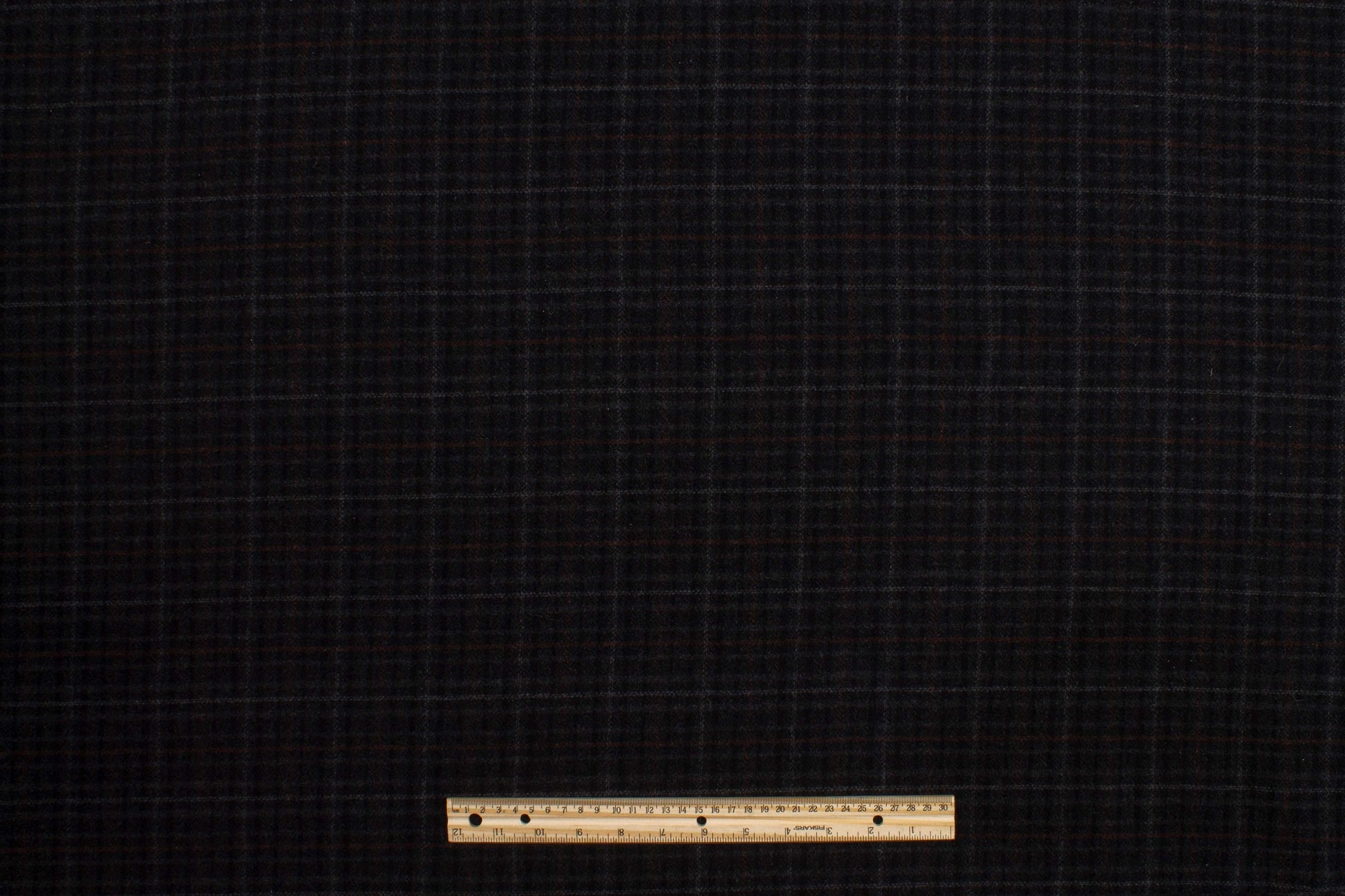 Charcoal Gray Plaid Wool Coating - Prime Fabrics