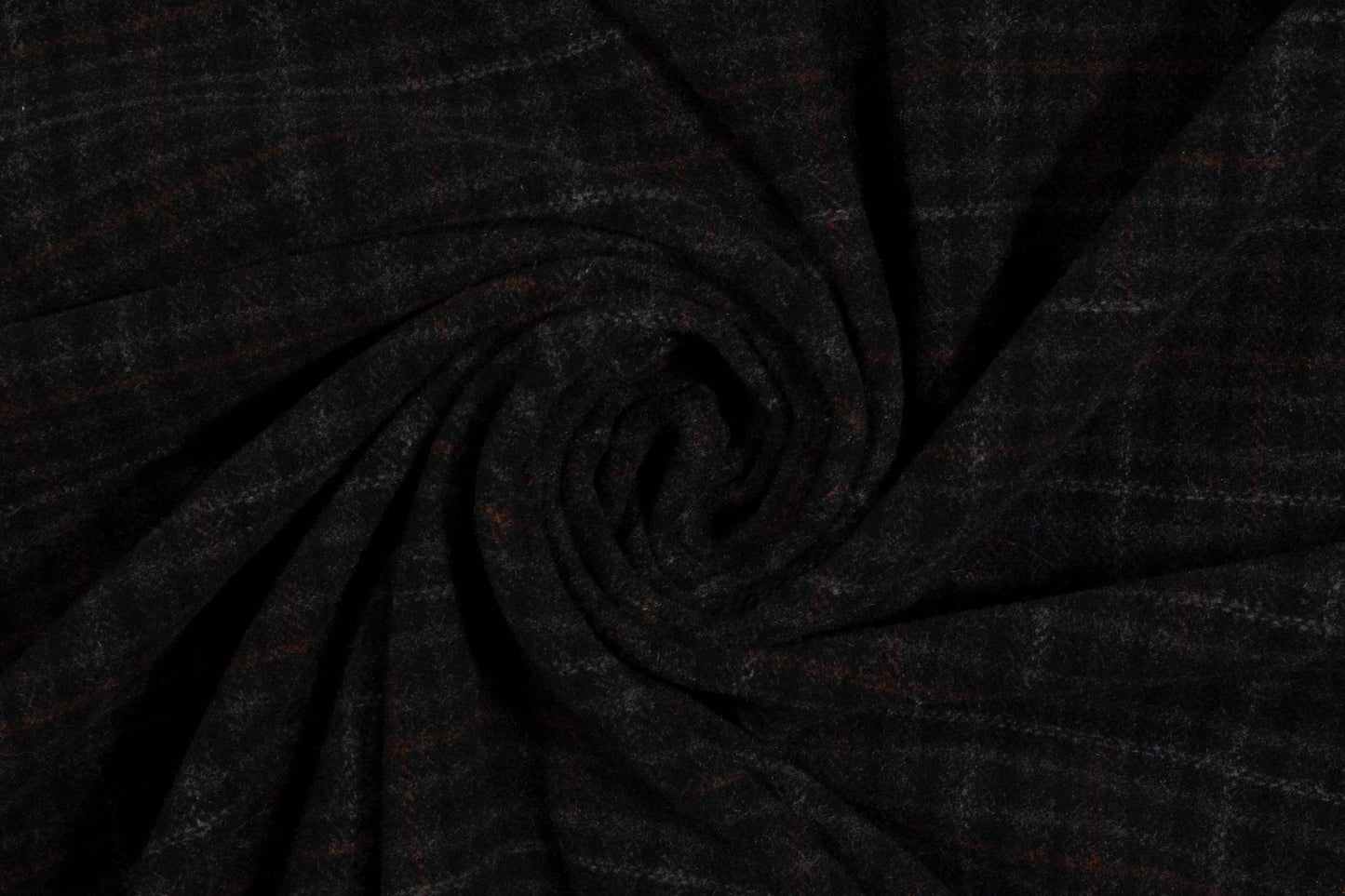 Charcoal Gray Plaid Wool Coating - Prime Fabrics