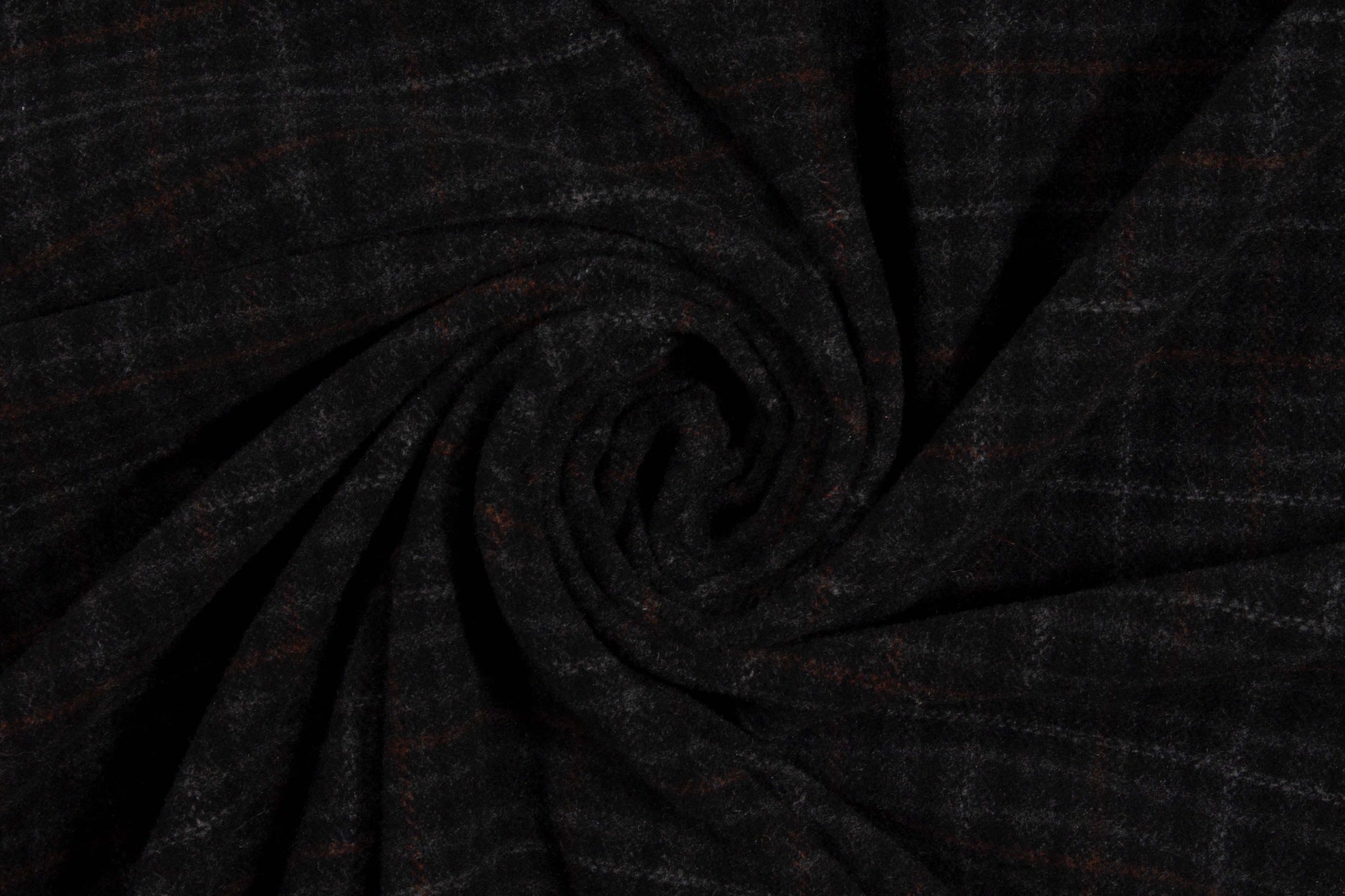 Charcoal Gray Plaid Wool Coating - Prime Fabrics