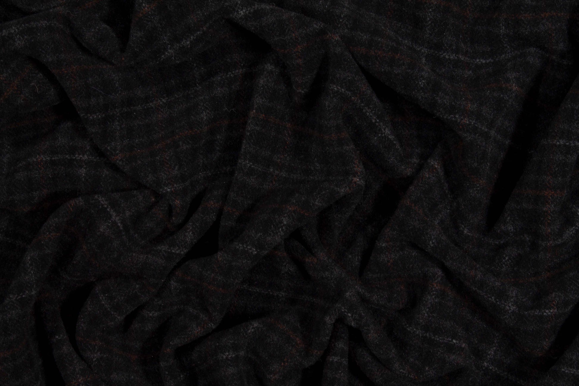 Charcoal Gray Plaid Wool Coating - Prime Fabrics