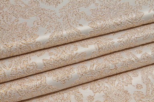 Metallic Damask Brocade - Rose Gold