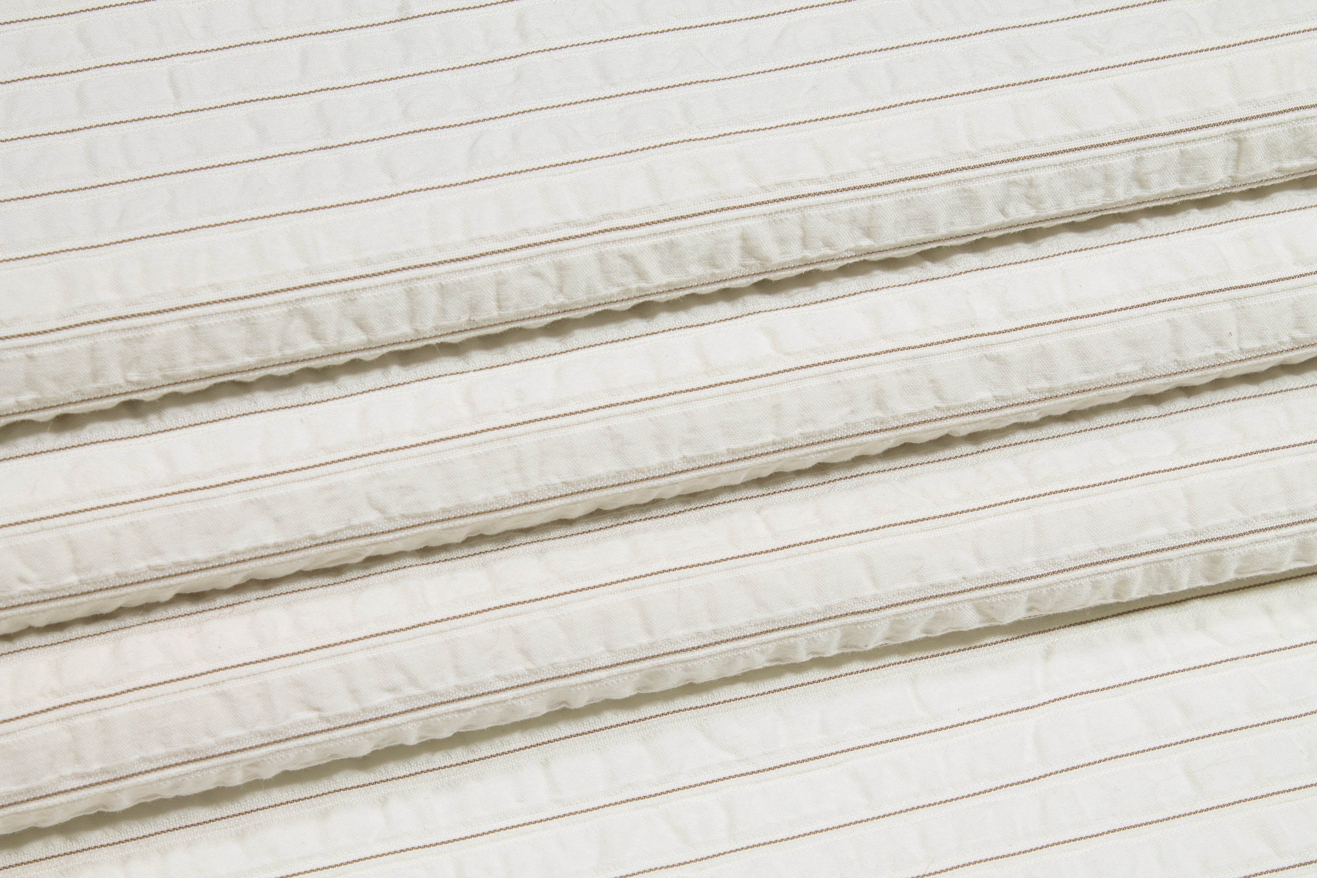 Striped Crinkled Cotton - Off White