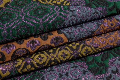 Abstract Metallic Brocade - Multicolor