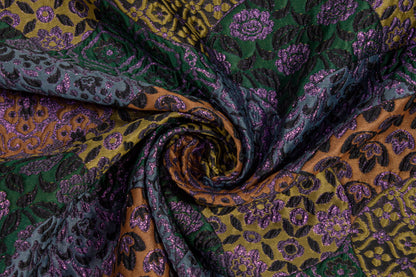 Abstract Metallic Brocade - Multicolor