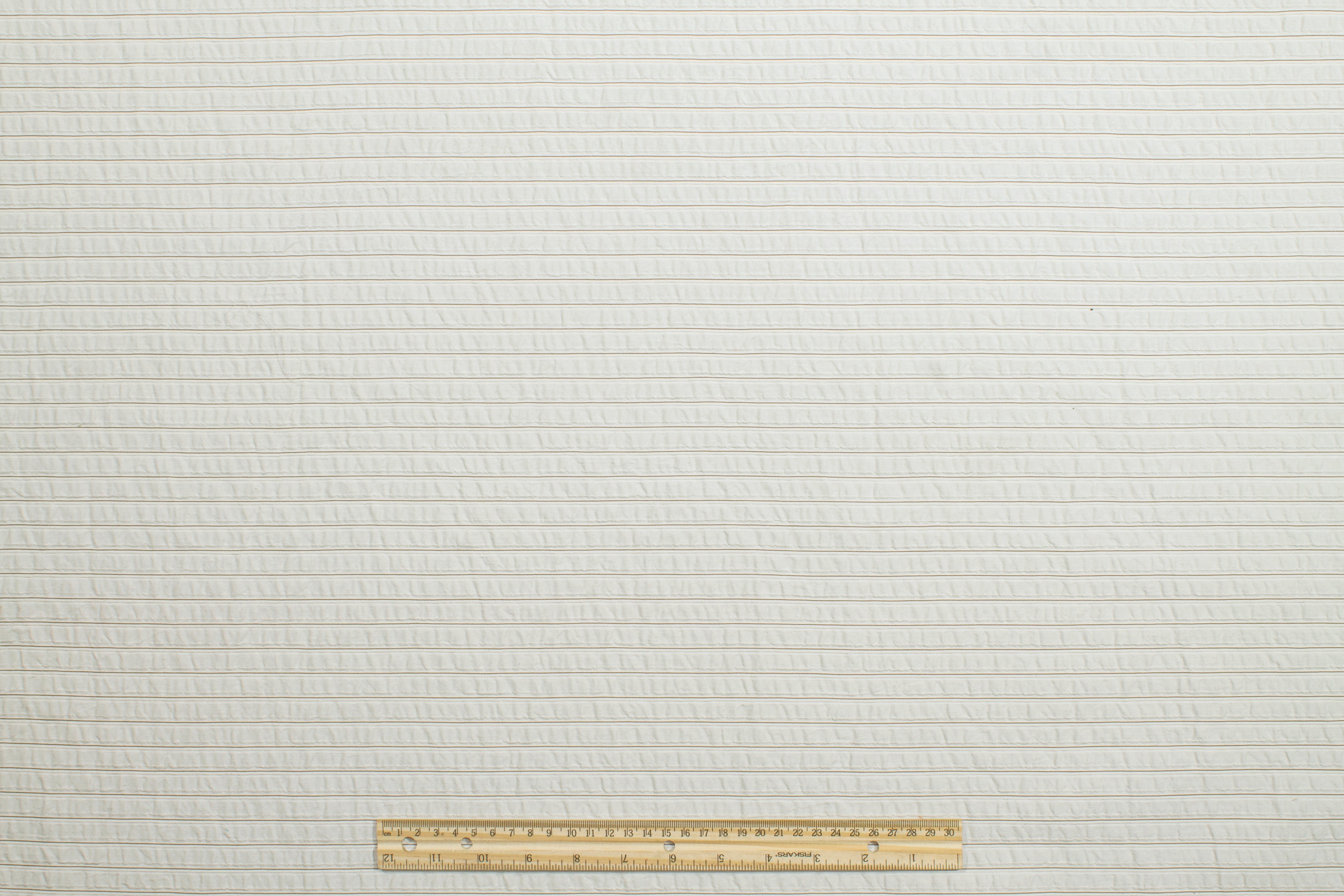 Striped Crinkled Cotton - Off White