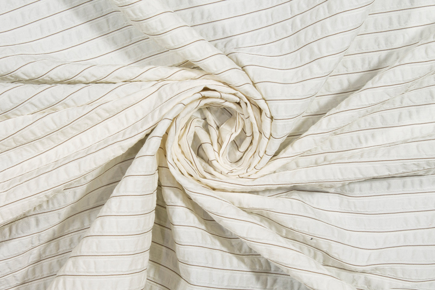 Striped Crinkled Cotton - Off White